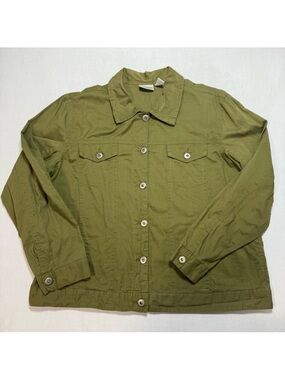 Chico's Green Utility Jacket for Women